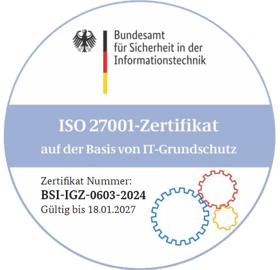 ISO 27001 Zertifikat 