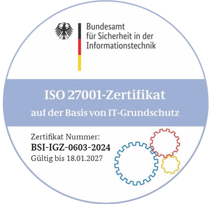 ISO 27001 Zertifikat 